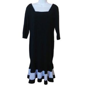 Black White Mermaid Wiggle Dress Size 12